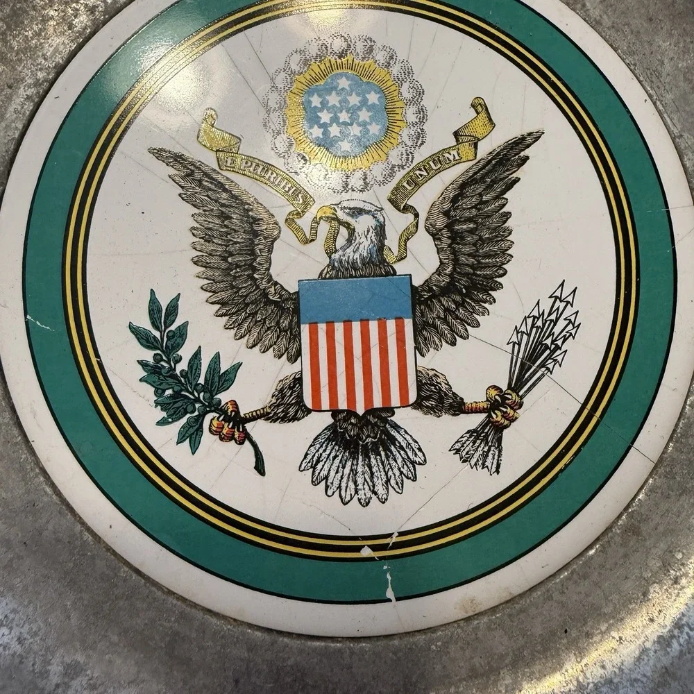 Pewter The Great Seal Of The United States Of America Vintage 12